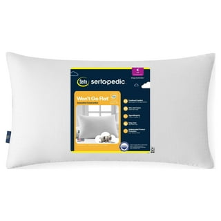 Bed Pillow, Soft and Supportive, Pillow Filled with Latex Particles, White  