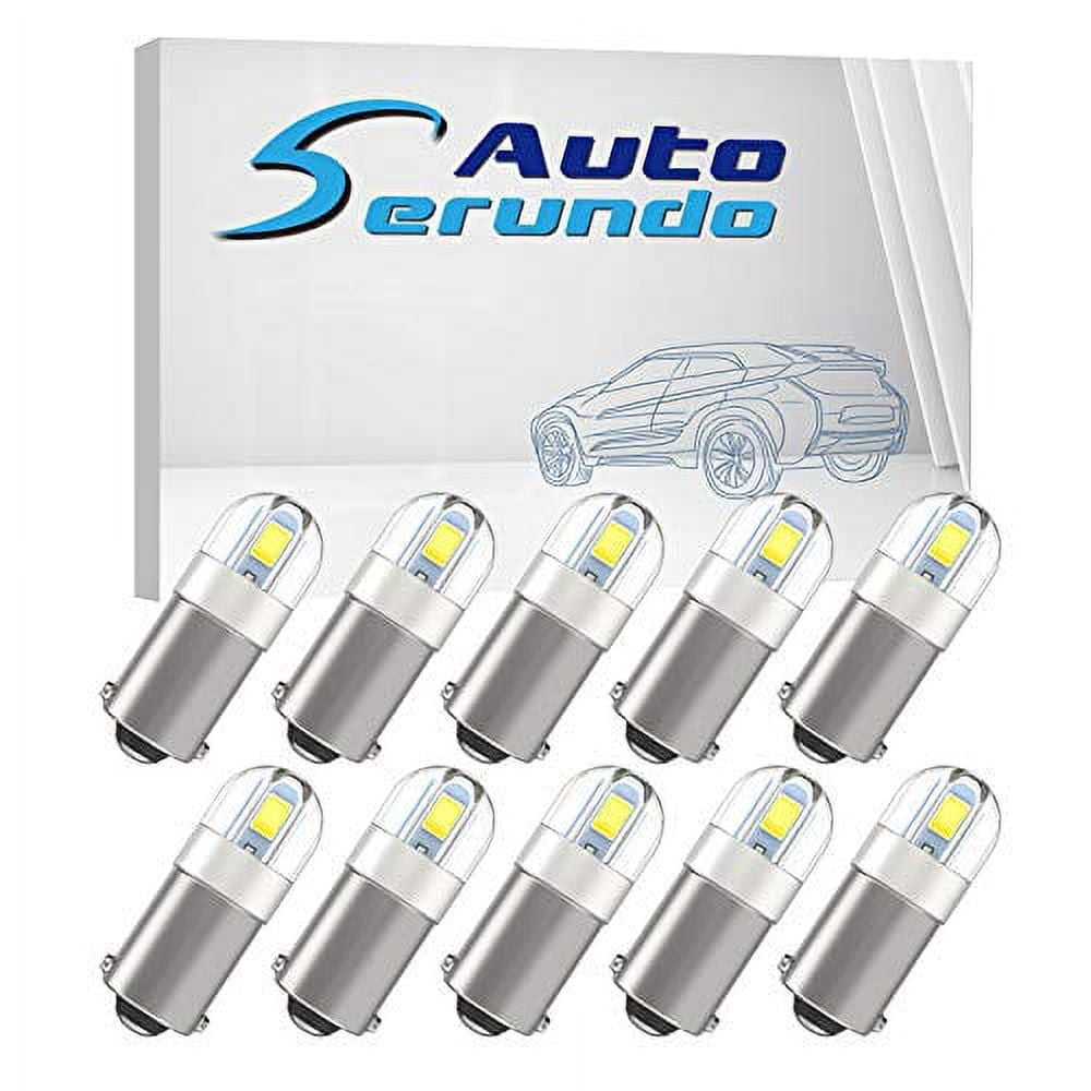 Serundo Auto BA9s LED Car Bulb BA9 1895 1891 53 57 LED Car Bulb, 2SMD 3030Chips 6000K White 47830 64111 3893 LED Car Bulb for Car Interior Dome Map