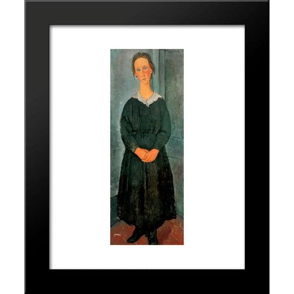 Servant Girl 20x24 Framed Art Print by Modigliani, Amedeo