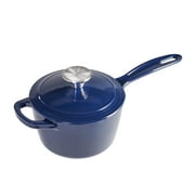 Servappetit 1.5 qt. Cobalt Glazed Enamel Cast Iron Saucepan