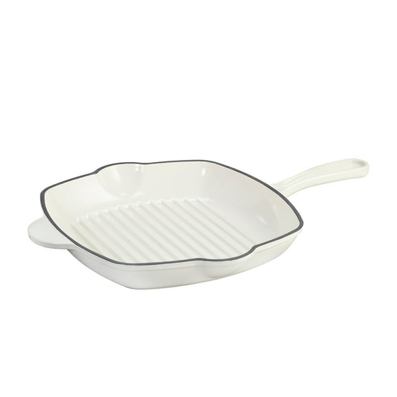 Servappetit - Glazed Enamel Cast Iron Square Grill Pan, 10 x 2 Inches
