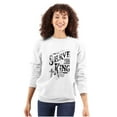 thumbnail image 1 of Serve The King Jesus Christ Religion Sweatshirt for Men or Women Brisco Brands S, 1 of 6