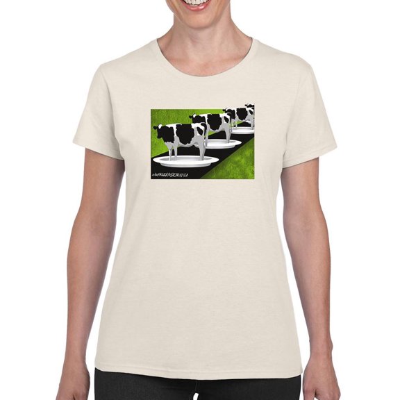 Served Milk T-Shirt Women -Wilfred Hildonen Designs, Female Large