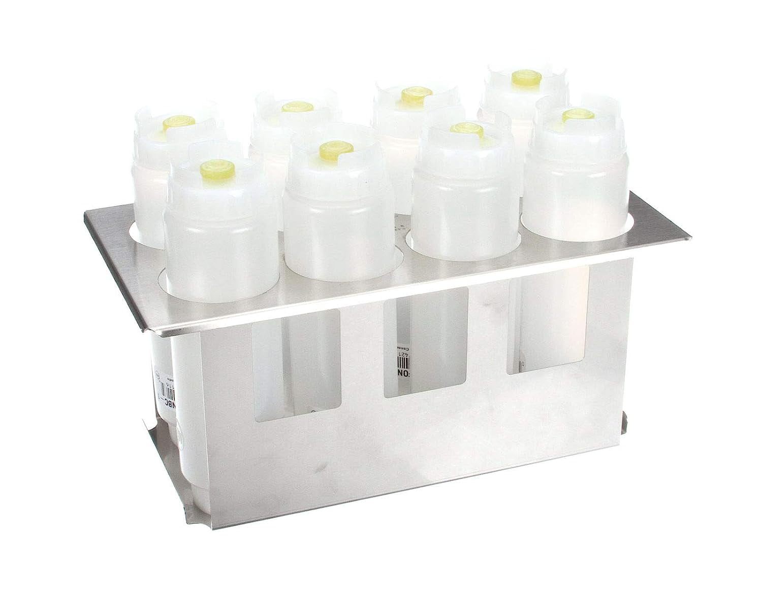 Server 86996 Stainless Steel Squeeze Bottle Holder Set with 8 Bottles ...
