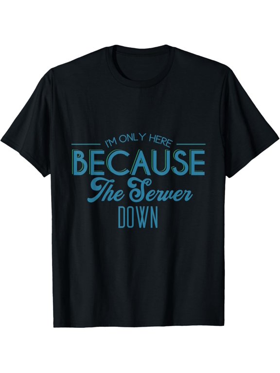Server Admin Is Down IT Network Engineer Funny Birthday Gift T-Shirt