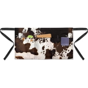 Server Apron with 3 Pockets, Waterproof Oil Waitress Waiter Half Apron for Restaurant Hotel Kitchen Cafe