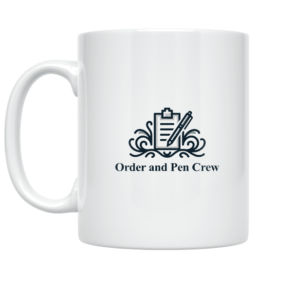 Server Crest Design - Order and Pen Crew - 11 oz Ceramic Coffee Mug
