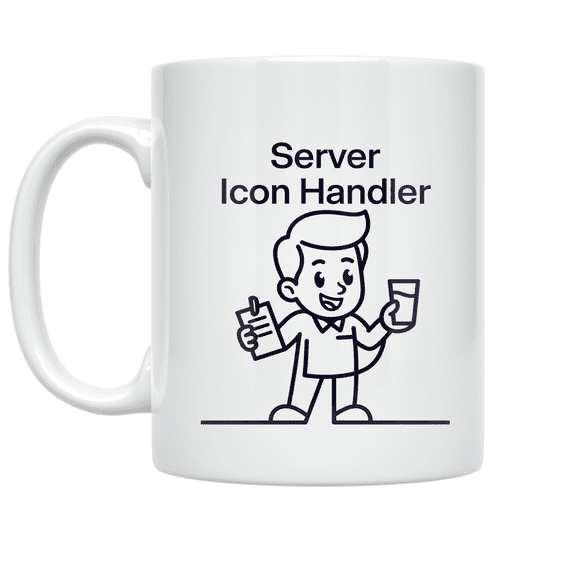 Server Icon Handler Design - Server Enthusiast - 11 oz Ceramic Coffee Mug