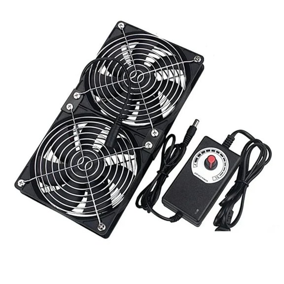 Server PC Cooling Fan 120mm 3000RPM With Controller, 12V/220V Dual Voltage For BTC Mining Workstation Chassis Radiator ,Easy Installation