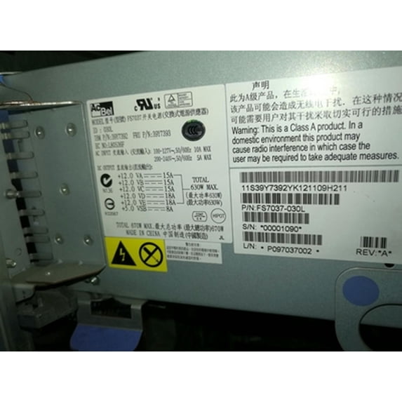 Server PSU power supply ac adapter for X3400 M2 M3 X3500 M2 M3 670W 39Y7392 39Y7393 FS7037
