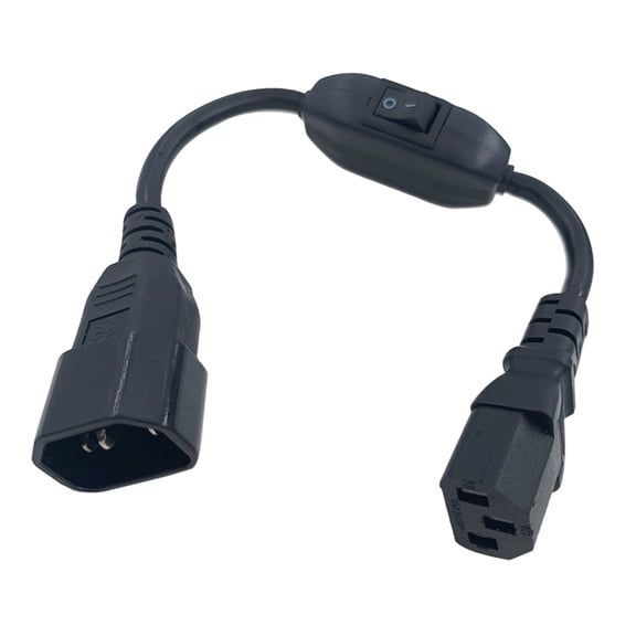 Server Power Cord C14 Male To C13 Female With On Off Button Coppers Conductors For Electronics
