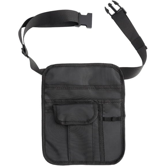 Server Waist Pouch with Adjustable Strap, Versatile Restaurant Apron Bag & Tool Belt for Waitress, Cafe & Bar Staff, Convenient Utility Pouch for Work(RL Black 1 PC)