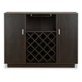 thumbnail image 1 of ACME Hazen Rectangular Wood Server with Wine and Stemware Rack in Espresso, 1 of 7
