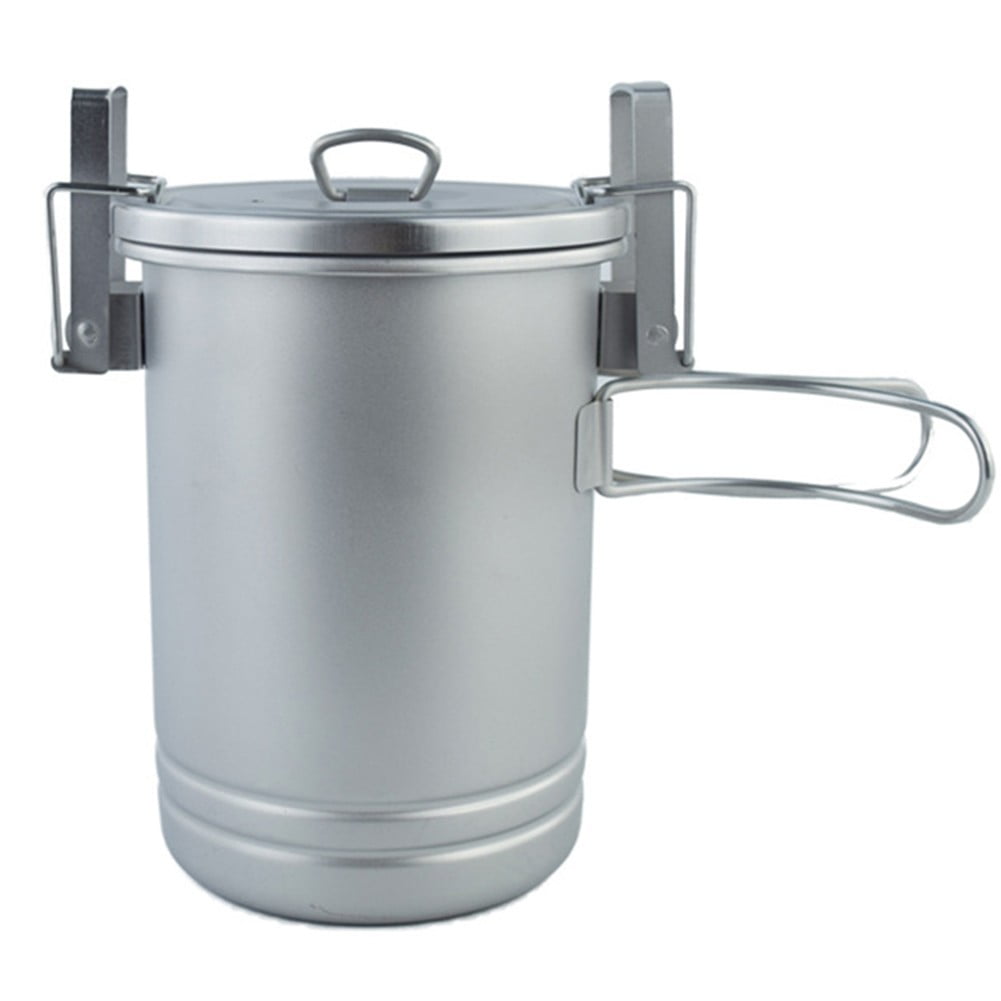 Serves 3 Camping Rice Cooker Cooking Pot With Handle Portable