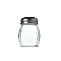 Servette Home 4.75 Ounce Round Glass Spice Jar with Metal Shaker Lid