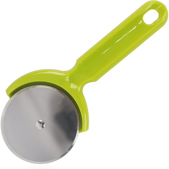 Servette Home 7.75" Slicer for Pizzas Stainless Steel Pizza Cutter Wheel with Green Plastic Handle