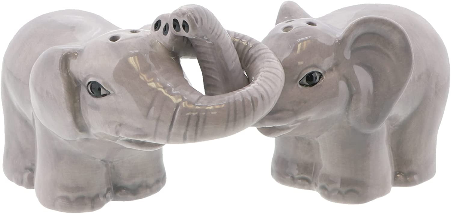 Servette HomeAnimal Salt and Pepper Shakers Interlocking Grey
