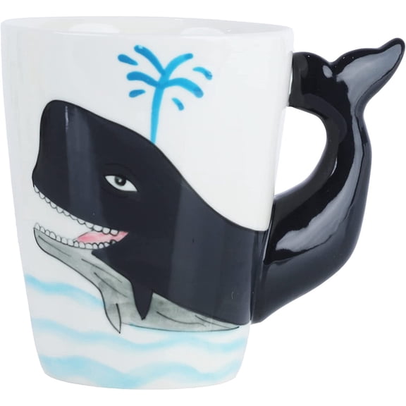 Servette Home Ceramic 3D Whale Coffee Mug - Whale Cup