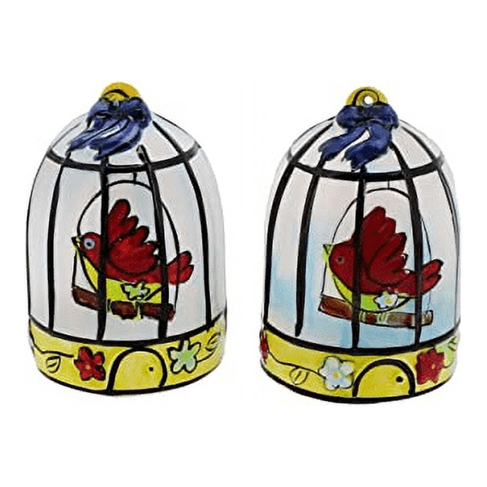 Servette Home Ceramic Birds Salt and Pepper Shaker Collectors Kitchen Décor MultiColor Bird