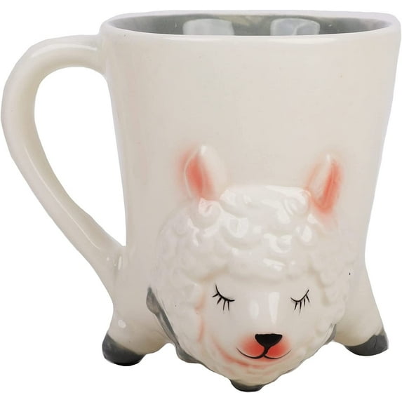 Servette Home Ceramic Coffee Mug 10oz Animal Mugs - Sheep