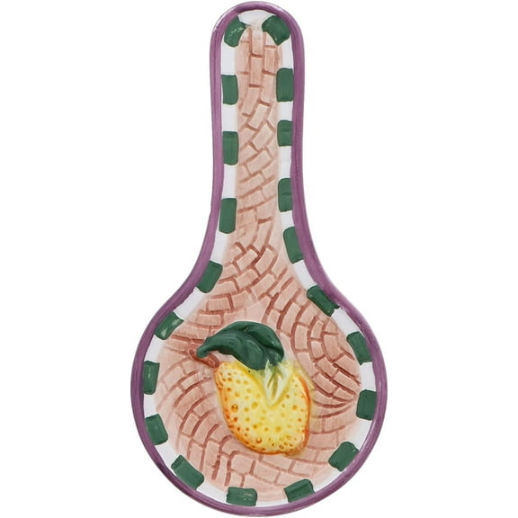 Servette Home Ceramic New Spoon Rest Lemon Kitchen Dcor Teaspoon Tea Bag Rest (Lemon Spoon Rest)