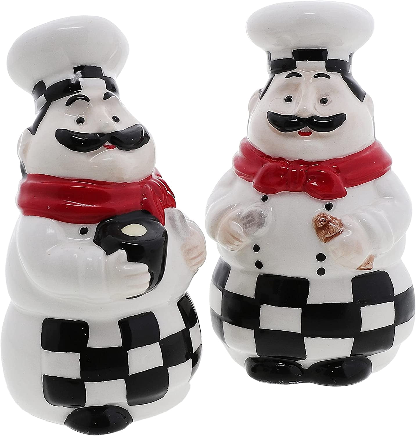 Servette Home Chef Salt and Pepper Shakers Set Ceramic Kitchen Décor ...