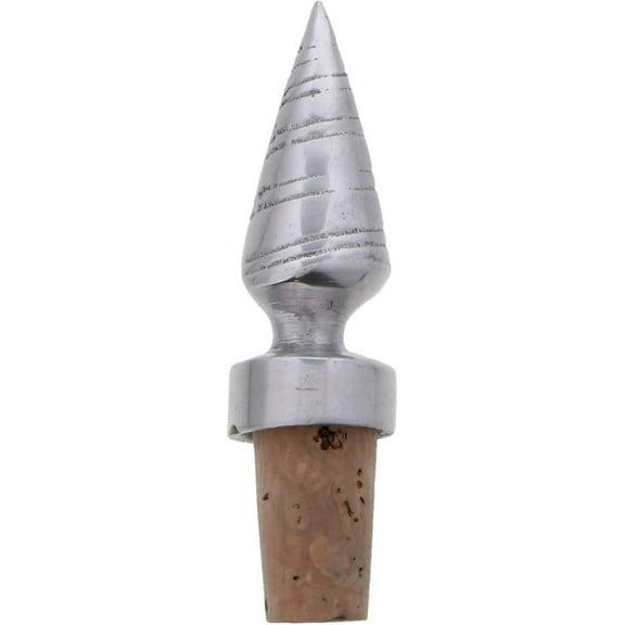 Servette Home Cork and Metal Bottle Stopper - Conch Seashell