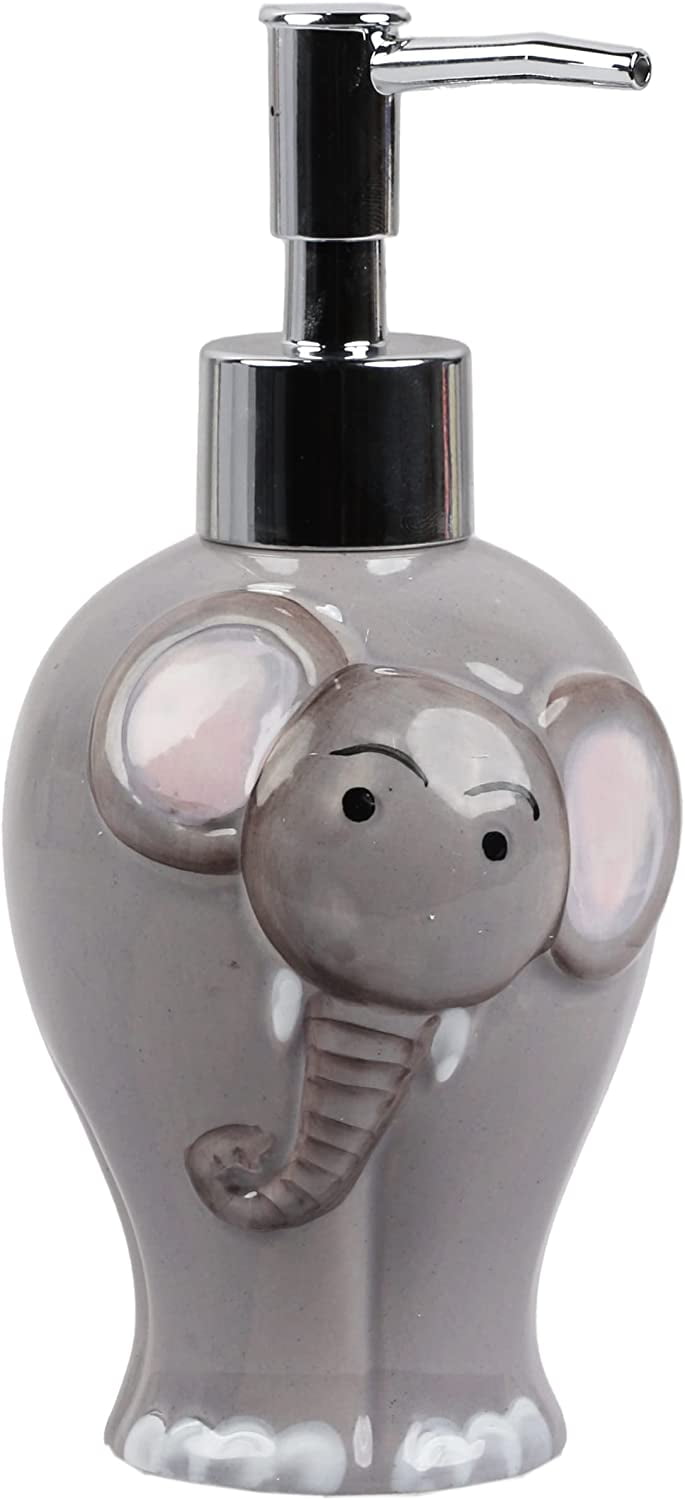 Servette Home Elephant Soap Dispenser with Pump for Bathroom or Kitchen Sink