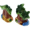 thumbnail image 1 of Servette Home Green Flower Salt and Pepper Shaker - Palm Tree, 1 of 4