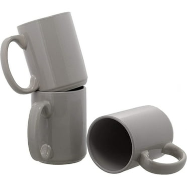 Servette Home Grey Ceramic Coffee Mug Set 15 oz - Set of 3