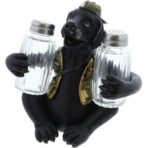 Servette Home Hunting Dog Salt and Pepper Shaker - Black