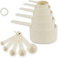 thumbnail image 1 of Servette Home Measurement of Dry and Liquid Ingredients - Set of 10 Wheat Straw Measuring Cups-White, 1 of 5