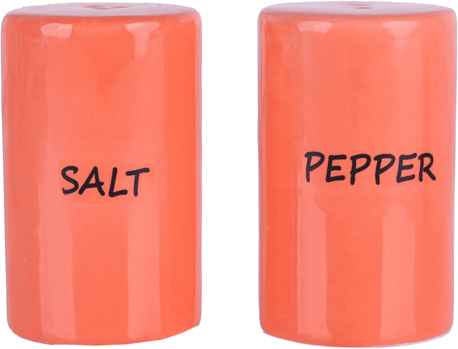 Servette Home Orange Ceramic Salt & Pepper Shakers Vibrant Kitchen