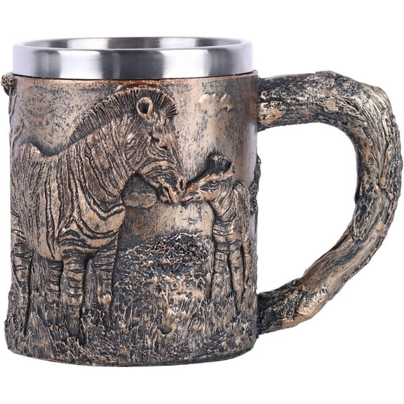Servette Home Resin Bronze Zebra Mug