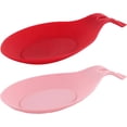 thumbnail image 1 of Servette Home Round Silicone New Spoon Rests - Set of 2 Pink/Red, 1 of 6