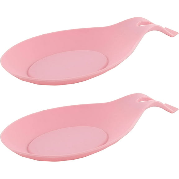 Servette Home Round Silicone Spoon Rests - Set of 2 Pink