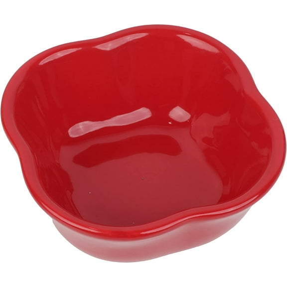 Servette Home Vegetable Themed Ceramic Serving Bowl Dipping Sauce Dish Condiment Tray - Red Pepper