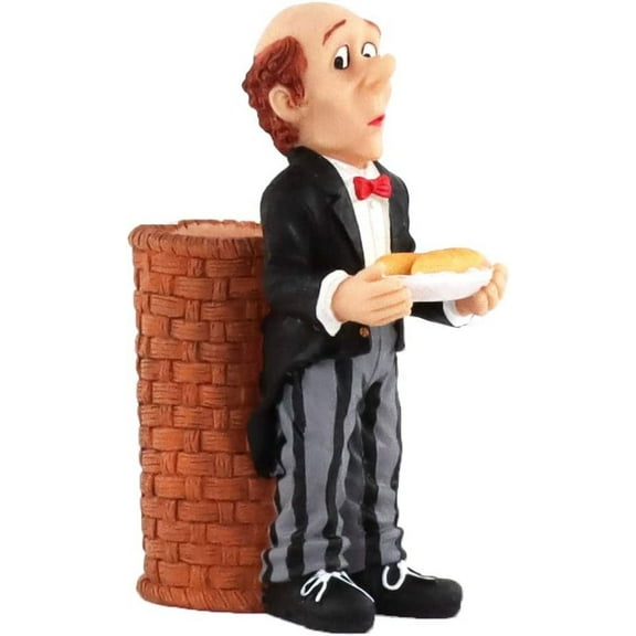 Servette Home Polyresin Waiter Utensil Holder for Countertop Kitchen Spoon Utensil Crock