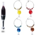 thumbnail image 1 of Servette Home Wine Bottle Stopper with 4 Wine Glass Charms - Wine, 1 of 6