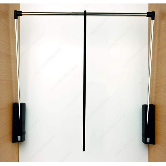 Servetto ClosetPro Soft-Close Wardrobe Lift Expanding Steel Tubing with Black Plastic Housing, Made in Italy