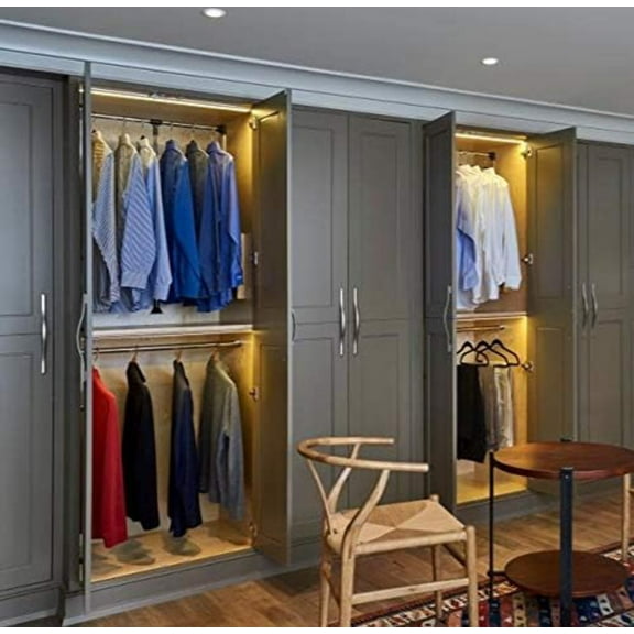 Servetto ClosetPro Soft-Close Wardrobe Lift Expanding Steel Tubing with Black Plastic Housing, Made in Italy