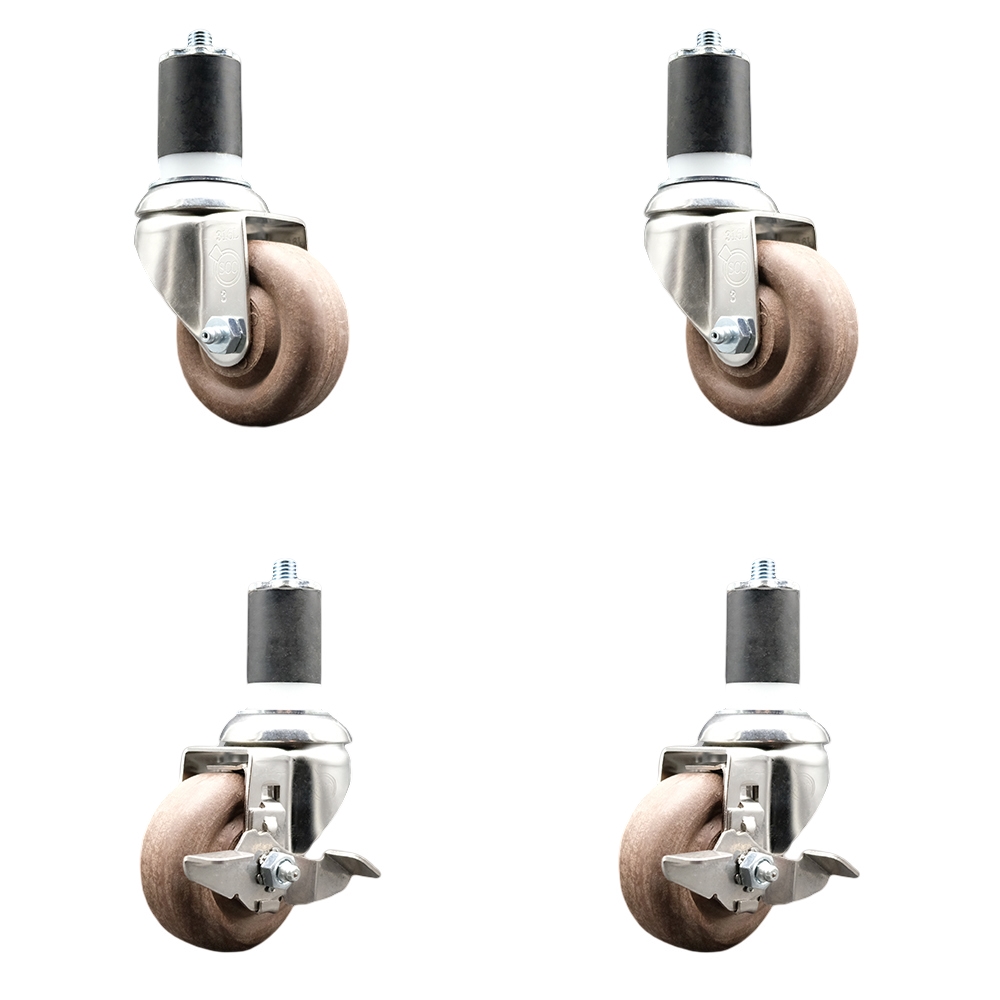 Service Caster Brand 3.5 Inch 316 Stainless Steel Light Duty Expanding