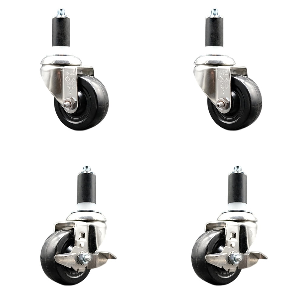 Service Caster Brand 3 Inch 316 Stainless Steel Light Duty Expanding