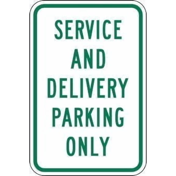 Service and Delivery Parking Metal Aluminum Sign 8x12 Inch Wall Decor for Outdoor Indoor Business Office Yard Parking Lot Property Public Area Use Sturdy Clear Printing Easy Mounting Fade