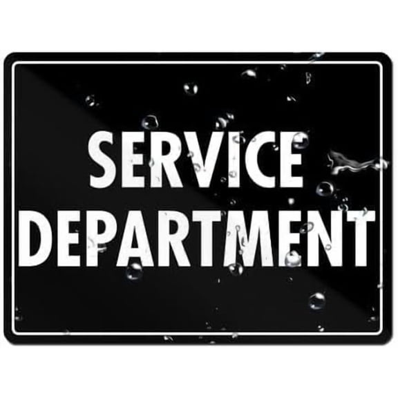 Service Department Sign, 8 X 6 Inches Acrylic Warning Sign, Door Wall Labels Sign For Offices Businesses House Home