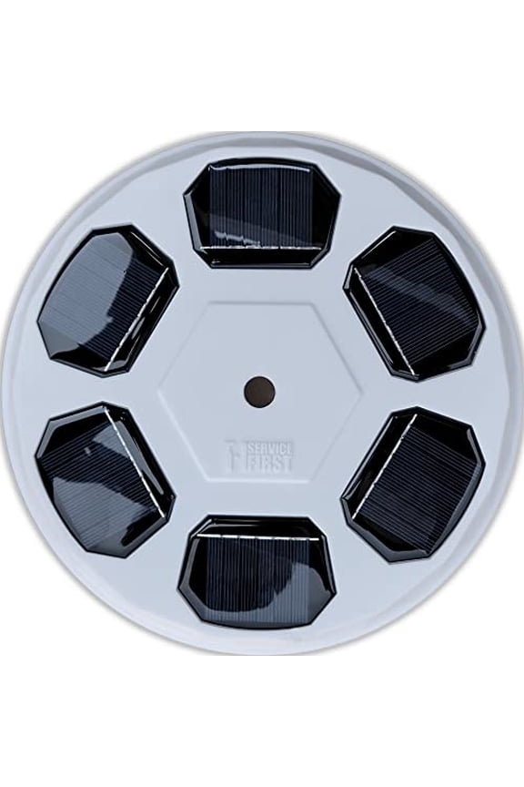Solar Powered Flagpole Light - White