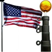 Service First Telescoping Flagpole Freedom Edition Black