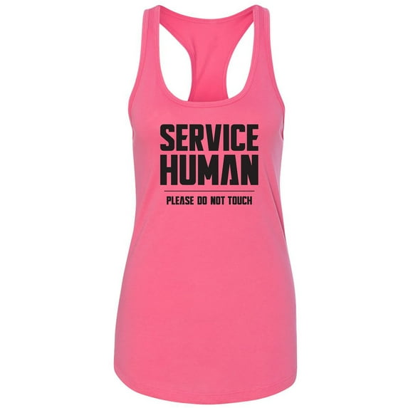 Service Human:Please Do Not Touch Racerback Tank