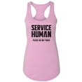 thumbnail image 1 of Service Human:Please Do Not Touch Racerback Tank, 1 of 3