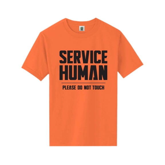 Service Human:Please Do Not Touch Short Sleeve Neon T-Shirt